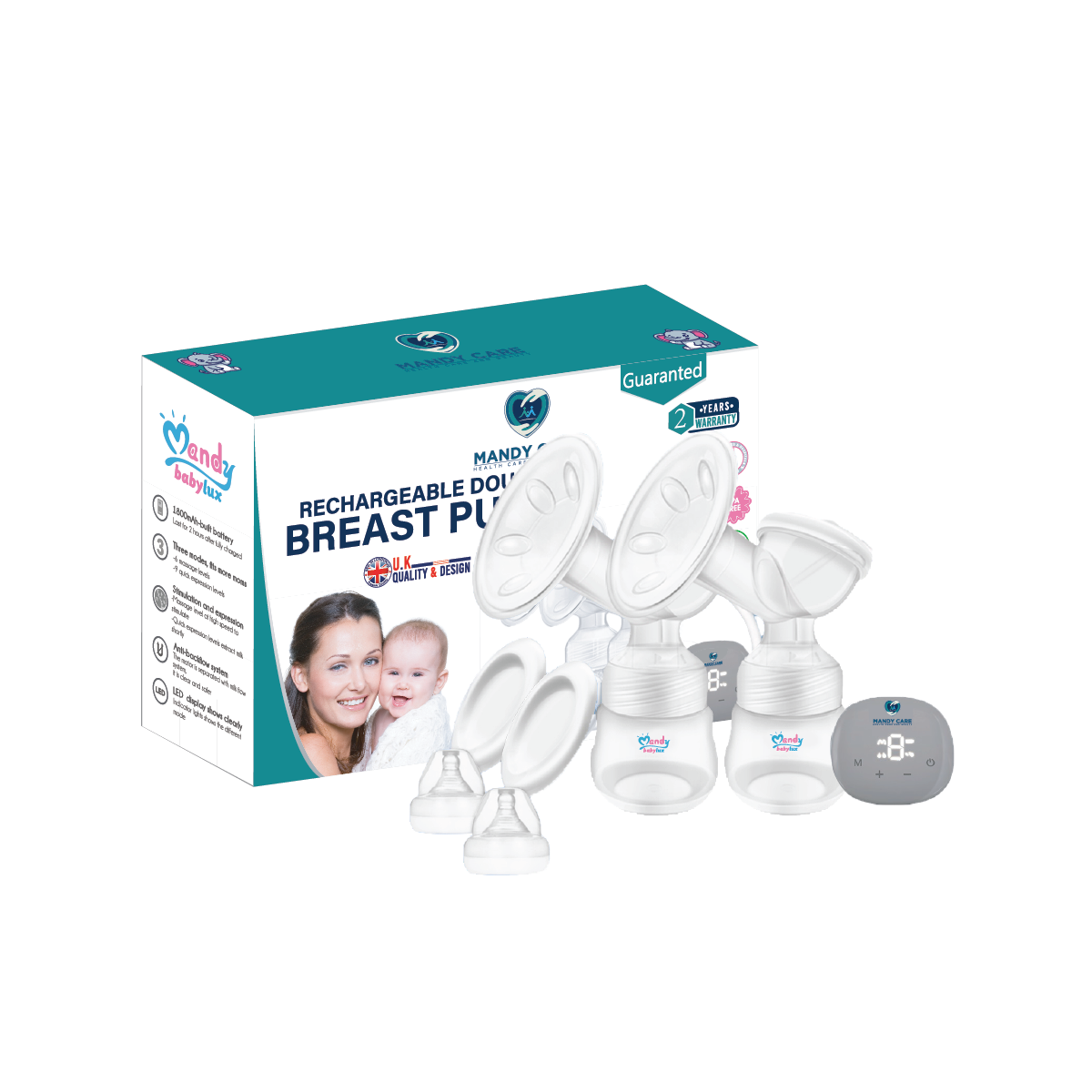 RECHARGEABLE DOUBLE BREAST PUMP